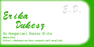 erika dukesz business card